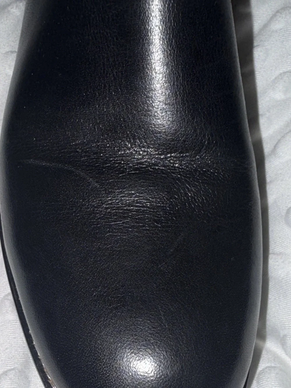 Cole Haan Black Leather Boots with Gold Buckle Accent Size 7 NWT